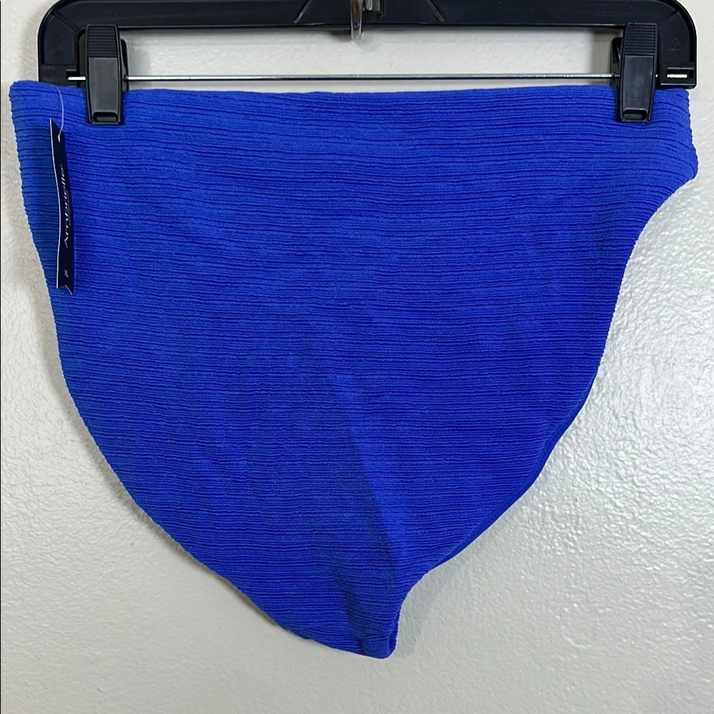 NEW Ambrielle Women's Blue High-Waisted Bikini Bottom‎
